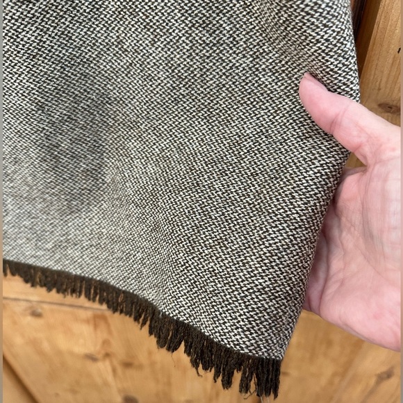 J Jill Wool Blend Fringe Edged Skirt Size 6 Petite Tweed Academia New Preppy - Picture 6 of 9